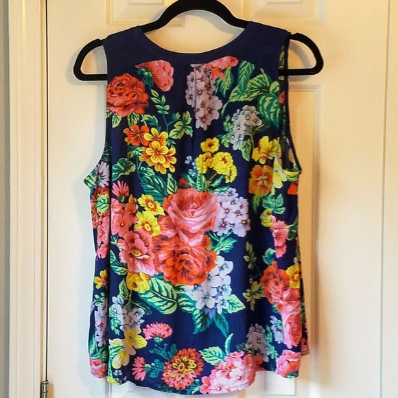 Maeve Melange Sleeveless Top Anthropologie FLORAL - Picture 4 of 5